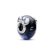 792958C01 - Charms Disney Myszka Miki i Myszka Minnie z niebieskiego szkła Murano 792958C01