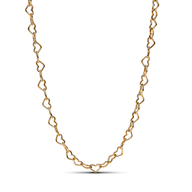 363334C00-45 - Krótki naszyjnik z połączonych serc 363334C00-45