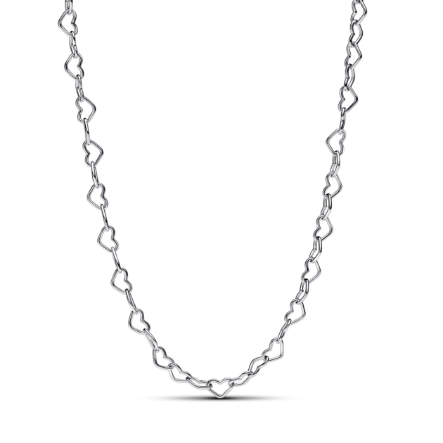 393334C00-45 - Krótki naszyjnik z połączonych serc 393334C00-45