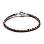 593361C01-S2 - Pleciona skórzana bransoletka Pandora Moments z zapięciem Król Lew Disney 593361C01-S2