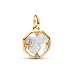 763366C01 - Charms-medalion Pandora ME Perłowozłoty motyl 763366C01