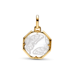 763366C01 - Charms-medalion Pandora ME Perłowozłoty motyl 763366C01