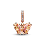 782698C01 - Charms-zawieszka Motyl z różowego i żółtego szkła Murano 782698C01