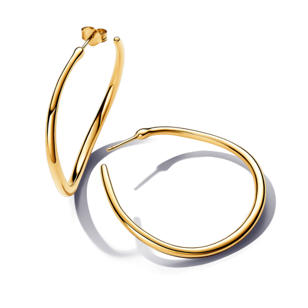 263299C00 - Otwarte kolczyki obręcze o organicznym kształcie 42 mm