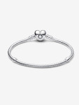 590719-18 - Bransoletka Pandora Moments na łańcuszku o splocie wężykowym z zapięciem w kształcie serca 590719-18