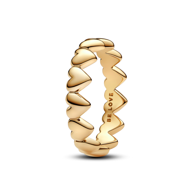 163427C00-50 - Pierścionek-obrączka złożona z pasma serc 163427c00-50