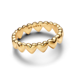 163427C00-50 - Pierścionek-obrączka złożona z pasma serc 163427c00-50