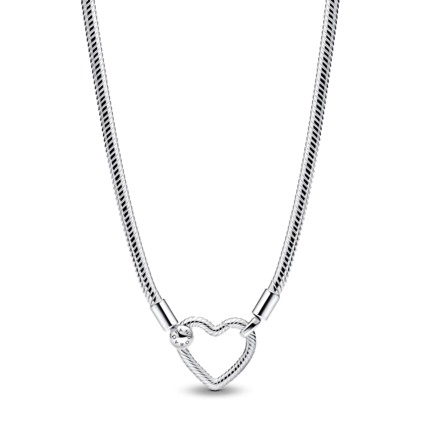 393377C00-45 - Łańcuszek o splocie wężykowym z zapięciem w kształcie serca 393377C00-45