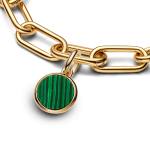 763389C01 - Mały zielony charms-medalion z miejscem na grawerunek 763389C01