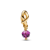 763462C02 - Fasetowany charms-zawieszka Fioletowy symbol wieczności 763462C02