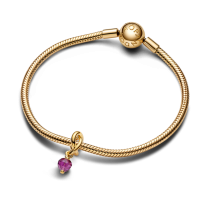 763462C02 - Fasetowany charms-zawieszka Fioletowy symbol wieczności 763462C02