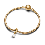 763462C04 - Fasetowany charms-zawieszka Przezroczysty symbol wieczności 763462C04