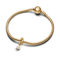 763462C06 - Charms-zawieszka Symbol wieczności z obrobioną słodkowodną perłą hodowlaną 763462C06