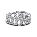 193557C01-54 - Pierścionek pavé z kubańskimi ogniwami 193557C01-54