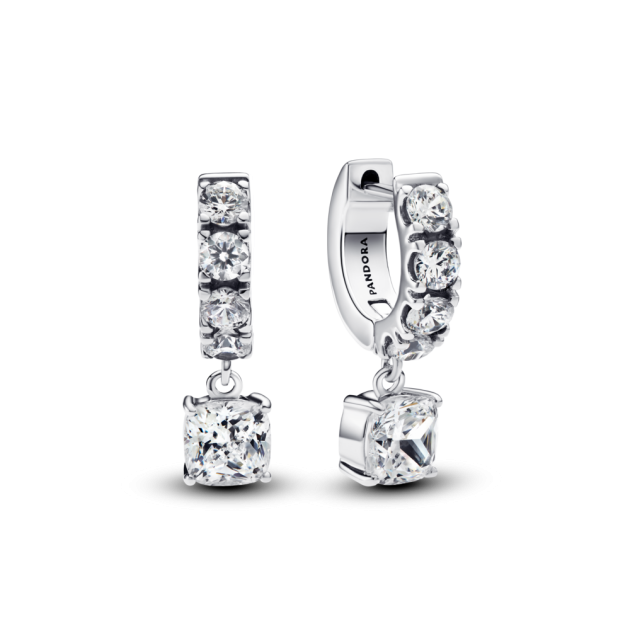 293547C01 - Kolczyki obręcze pavé z zawieszką 293547C01