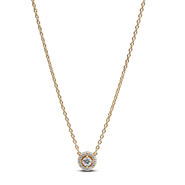 363548C01-45 - Naszyjnik z lśniącą okrągłą zawieszką pavé 363548C01-45