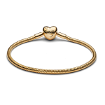 563516C01-19 - Bransoletka o splocie wężykowym z zapięciem w kształcie serca z drzewem rodzinnym 563516C01-19