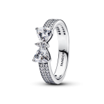 193552C01-58 - Dwurzędowy pierścionek z lśniącą kokardą 193552C01-58