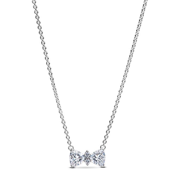 393509C01-45 - Naszyjnik z lśniącą kokardą 393509C01-45