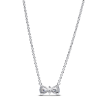 393509C01-45 - Naszyjnik z lśniącą kokardą 393509C01-45