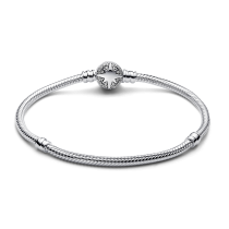 593584C01-21 - Bransoletka o splocie wężykowym z zapięciem z motywem Gwiazdy Polarnej 593584C01-21