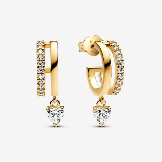 263685C01 - Kolczyki obręcze z serduszkami 263685C01