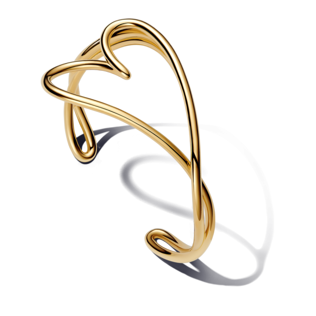 563808C00-2 - Organiczna bransoletka bangle z motywem serca 563808C00-2