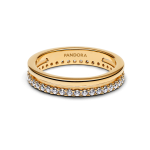 163799C01-56 - Pierścionek z podwójną obrączką 163799C01-56