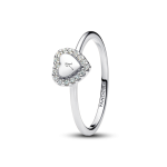 193801C01-56 - Pierścionek z oczkiem w kształcie serca w lśniącej obwódce do grawerowania193801C01-56 