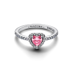 198421C03-52 - Pierścionek z różowym sercem 198421C03-52