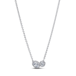 393776C01-45 - Naszyjnik z dwoma złączonymi kamieniami 393776C01-45