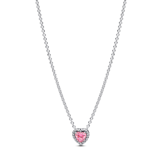 398425C02-45 - Naszyjnik z różowym sercem 398425C02-45