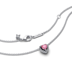 398425C02-45 - Naszyjnik z różowym sercem 398425C02-45