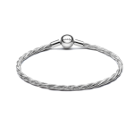593757C00-18 - Bransoletka o skręconym splocie wężykowym z okrągłym zapięciem 593757C00-18