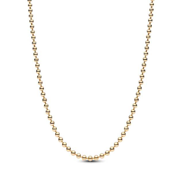 364354C00-50 - Naszyjnik kulkowy platerowany 14-karatowym złotem-364354C00-50