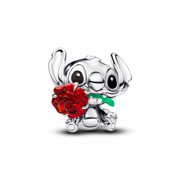 794378C01 - Charms ze szkła Murano Disney Stitch i róża-794378C01