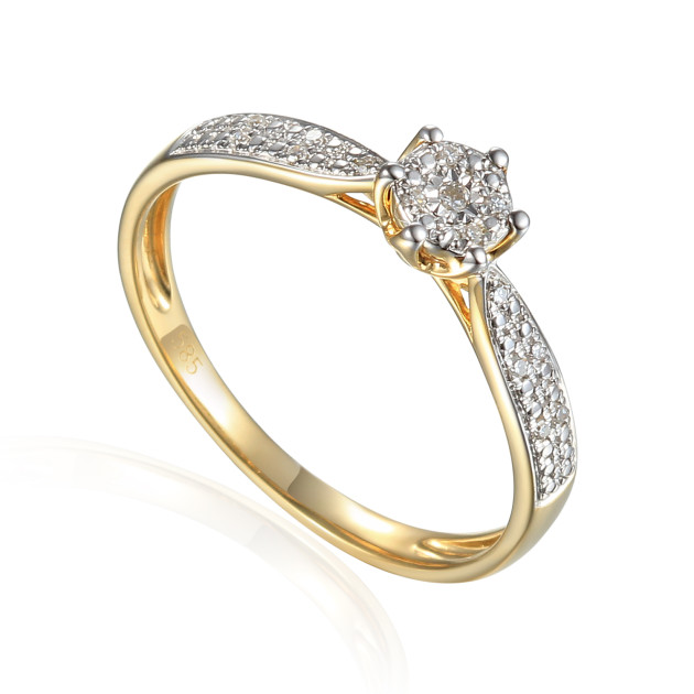 R73483 YW  H/Si - Pierścionek z brylantami R73483 YW