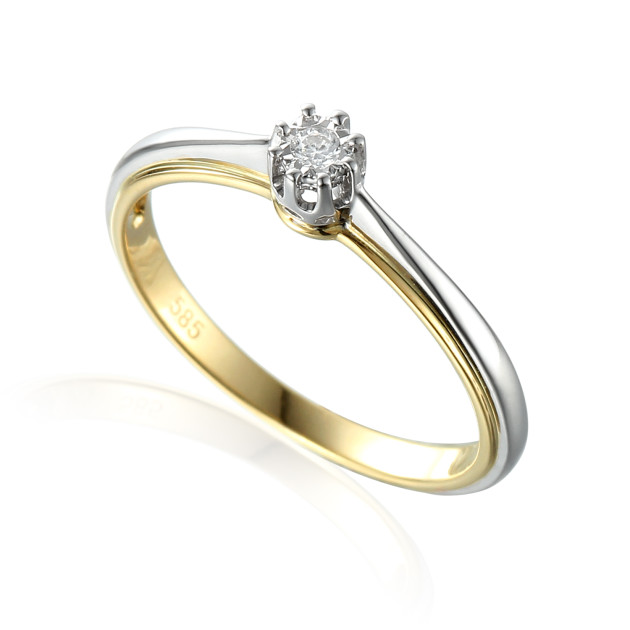 R55119 YW  H/Si - Pierścionek z brylantem R55119 YW