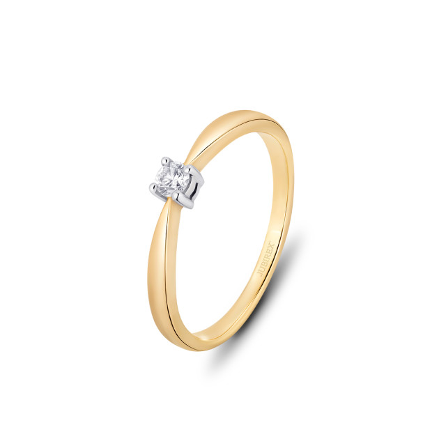 523-1852f - Pierścionek z brylantem 0,10ct JC-P2