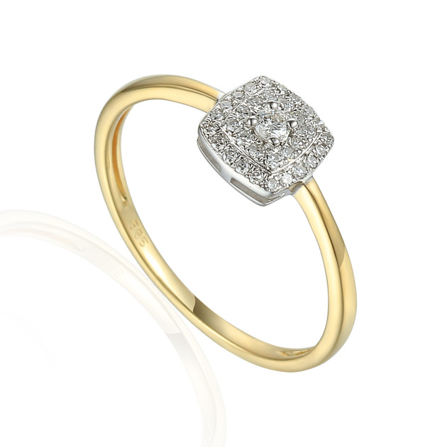 r45732yw - Pierścionek z brylantami R45732YW