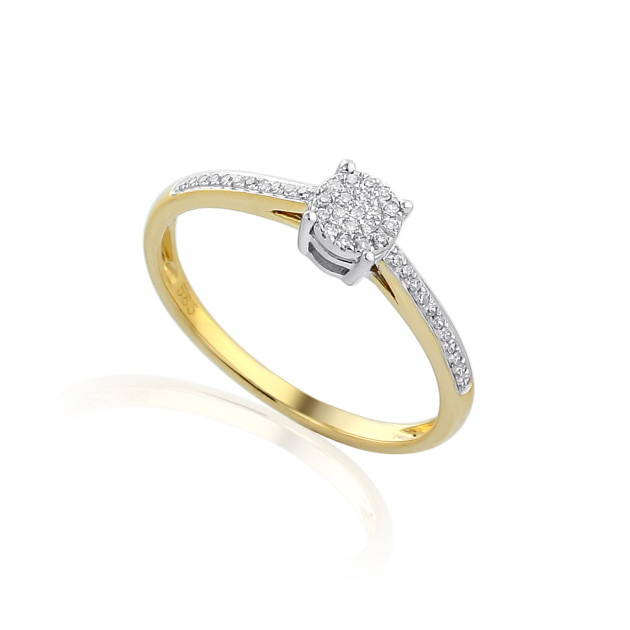 r47655yw - Pierścionek z brylantami R47655YW