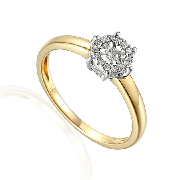 R48553YW - Pierścionek z brylantami R48553YW