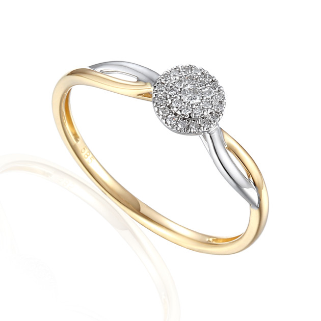 r58898yw - Pierścionek z brylantami R58898YW