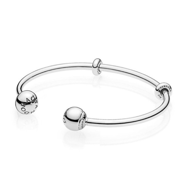 596477-2 - Otwarta bransoleta bangle Pandora Moments 596477-2