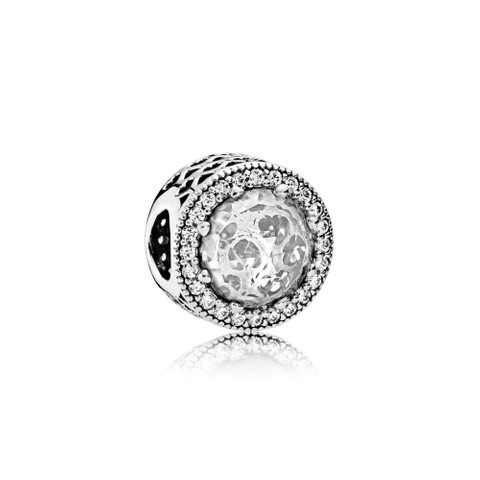 791725CZ - Charms z lśniącym bezbarwnym kamieniem 791725CZ