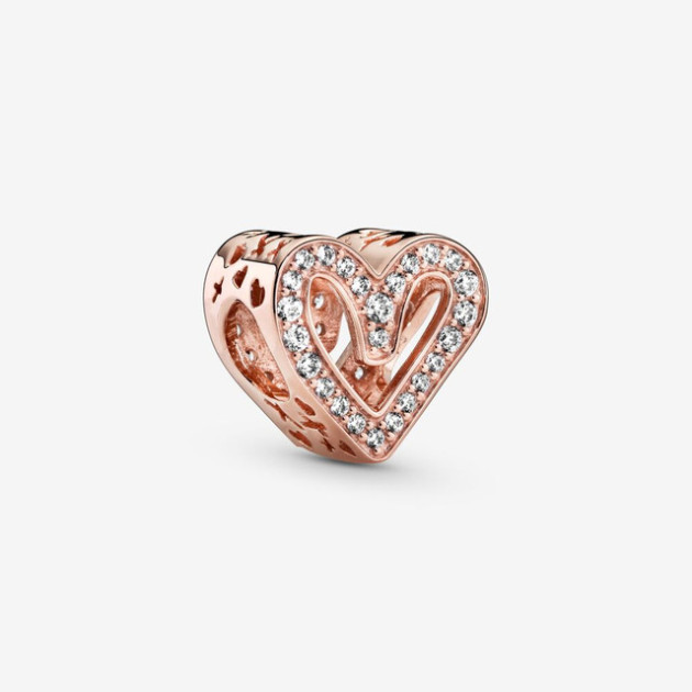 788692C01 - Charms z lśniącym asymetrycznym sercem 788692C01