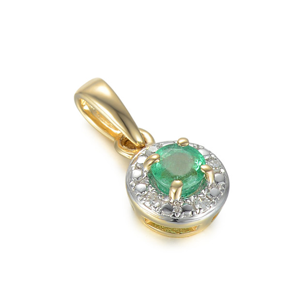 P69341Y - Zawieszka ze szmaragdem i brylantami P69341Y