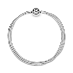 599338C00-18 - Bransoletka wężykowa Pandora Moments z wieloma pasmami 599338C00-18