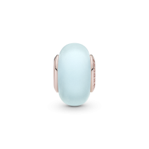 789420C00 - Błękitny charms z matowego szkła Murano, 789420C00