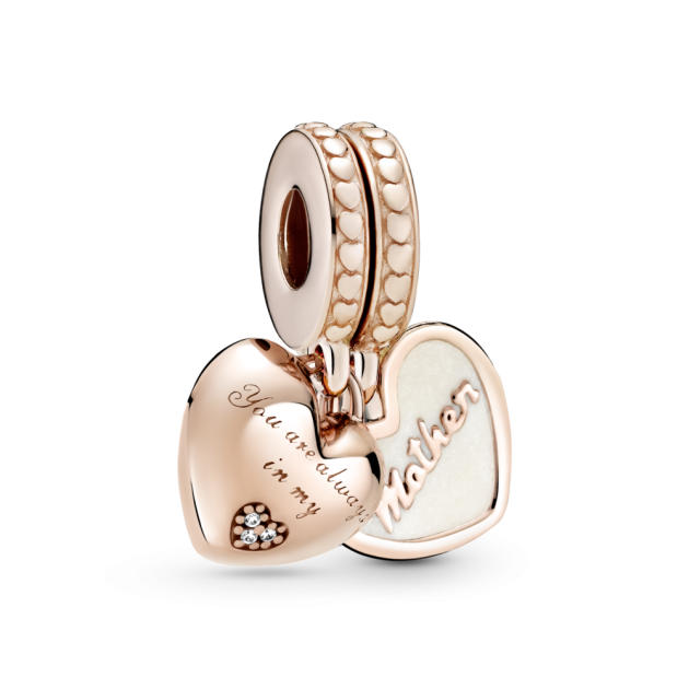 782072EN23 - Zawieszka z dwoma sercami „Zawsze jesteś w moim sercu” 782072EN23